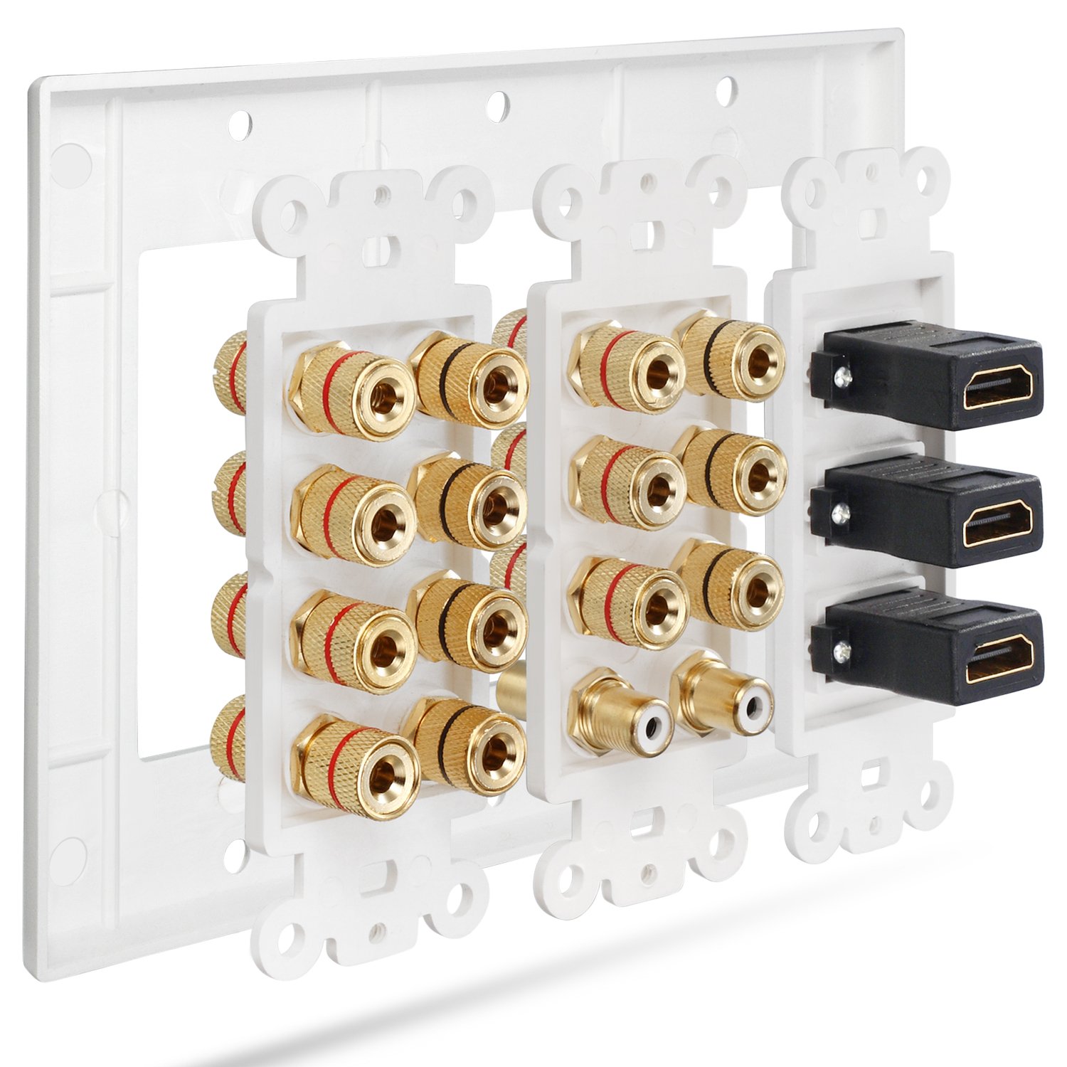 Foto 4 | Placa De Pared Fosmon 3-gang 7.2 Surround Sound Con Hdmi 2.0 4k - Venta Internacional.