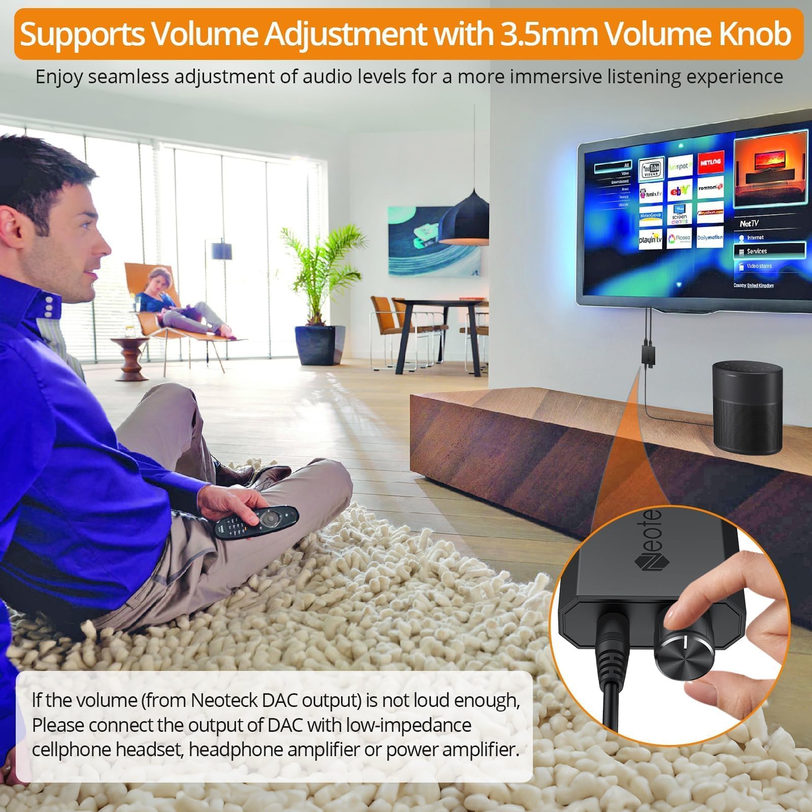 Foto 4 pulgar | Convertidor Digital A Analógico Neoteck 192 Khz Con Ajuste De Volumen - Venta Internacional.