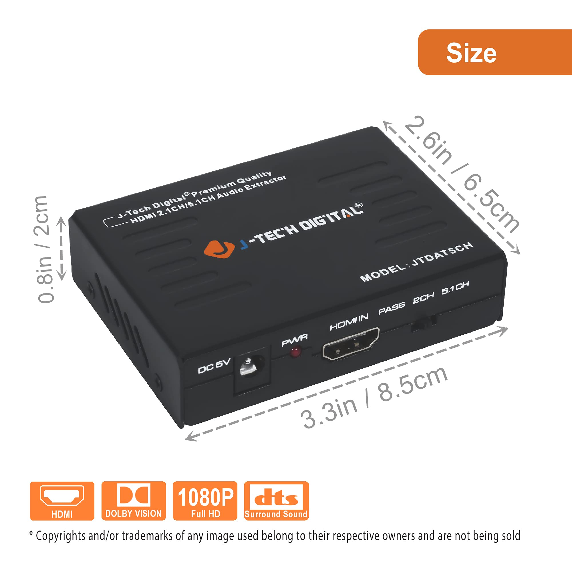 Foto 2 | Convertidor Extractor De Audio J-tech Digital Hdmi A Hdmi 1080p - Venta Internacional.