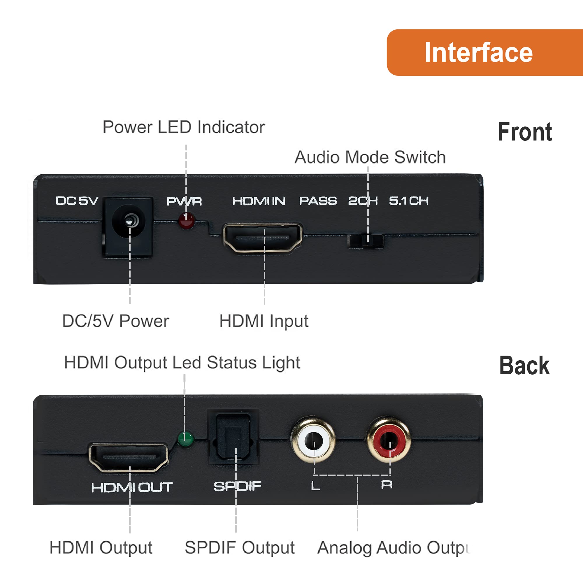 Foto 4 pulgar | Convertidor Extractor De Audio J-tech Digital Hdmi A Hdmi 1080p - Venta Internacional.