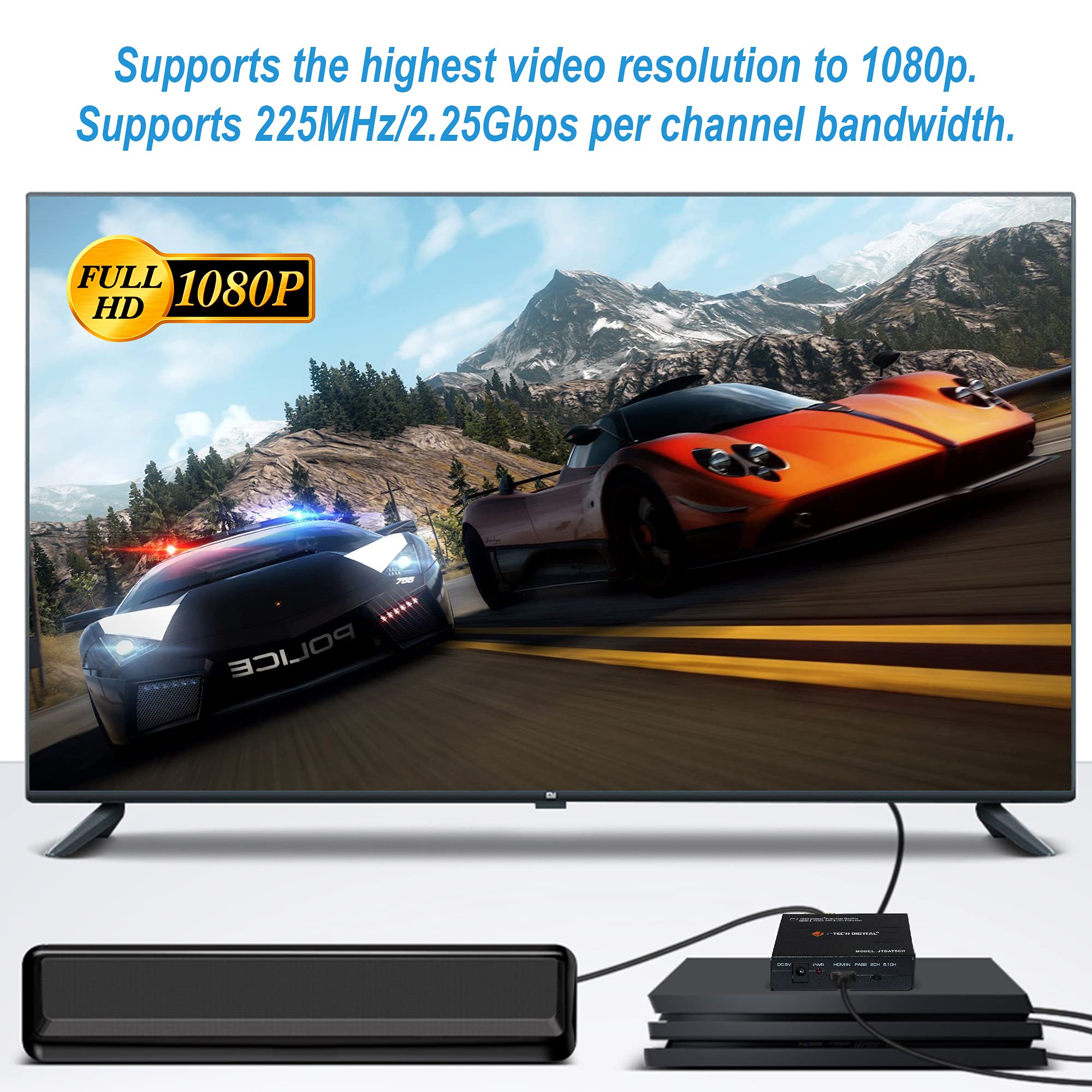 Foto 5 pulgar | Convertidor Extractor De Audio J-tech Digital Hdmi A Hdmi 1080p - Venta Internacional.