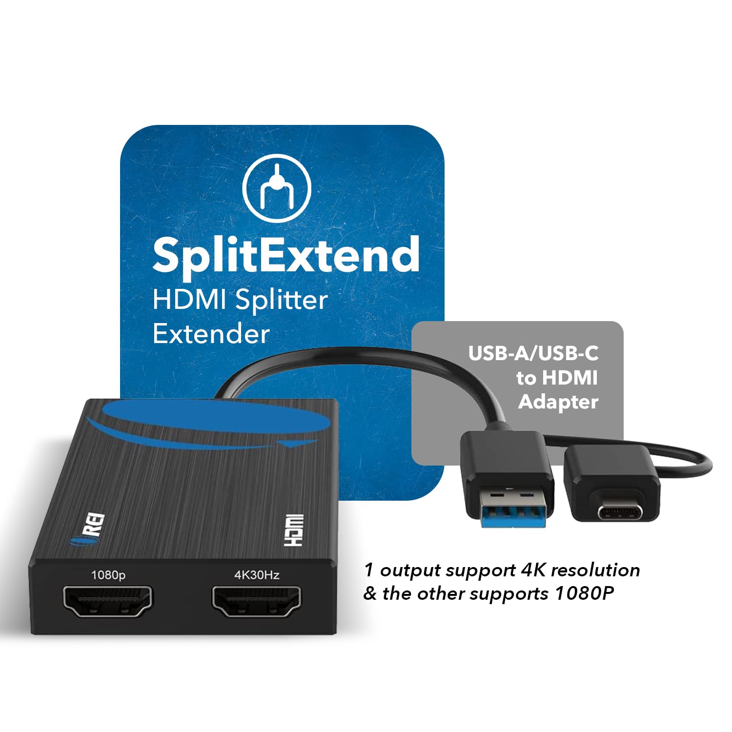 Foto 4 pulgar | Divisor Hdmi Orei Splitextend Para Doble Monitor 4k @30hz 1080p - Venta Internacional.