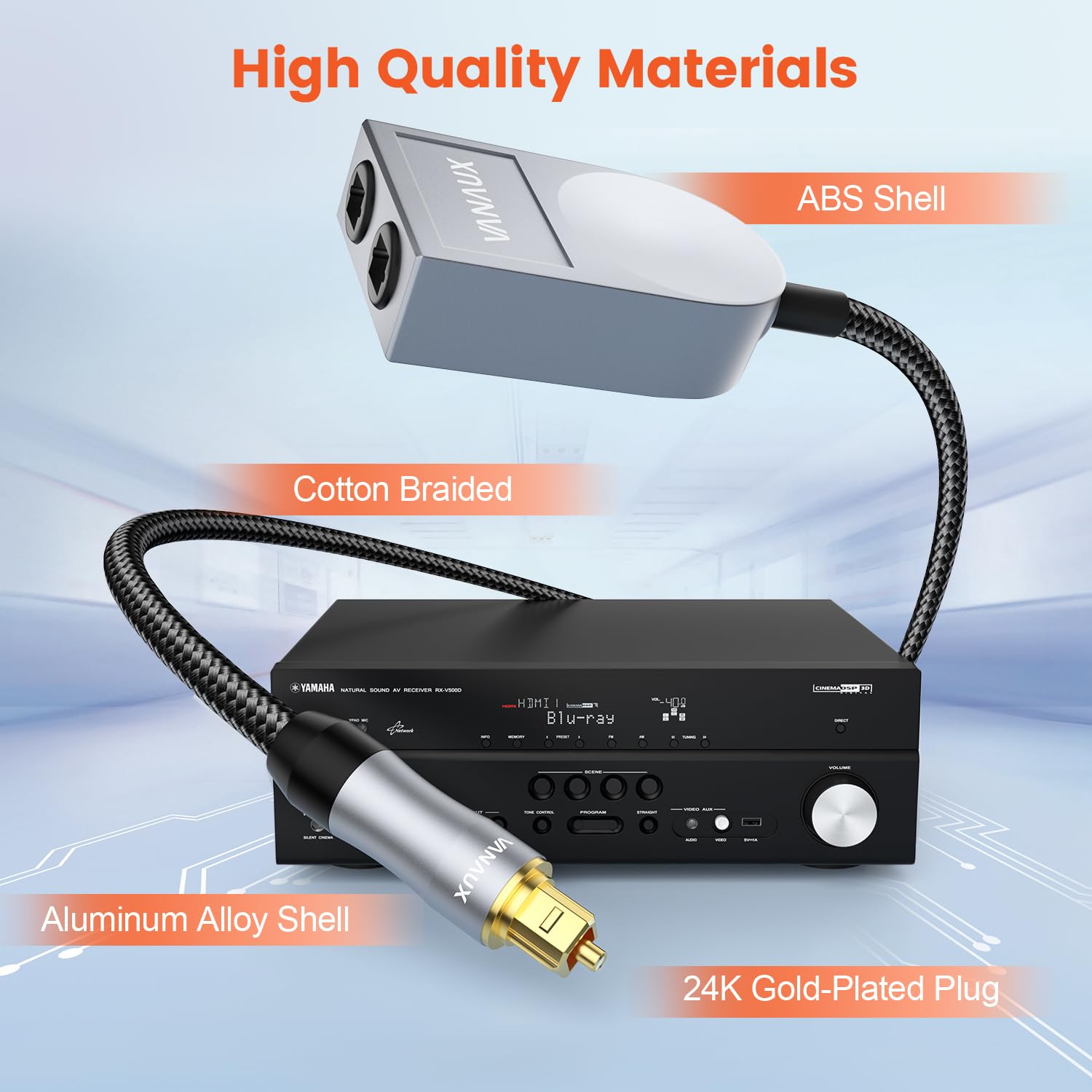 Foto 6 | Divisor De Cable De Audio Óptico Vanaux 1 Entrada 2 Salidas Fiber Toslink - Venta Internacional.