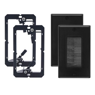 Foto 1 | Placa De Pared Con Cepillo Vce Con Soporte, Certificado Ul, Negro (paquete De 2) - Venta Internacional.