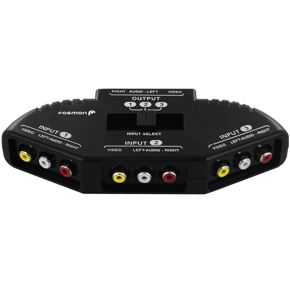Foto 7 pulgar | Divisor Rca Fosmon A1602 Con Caja De Conmutación De Audio/vídeo De 3 Vías - Venta Internacional.