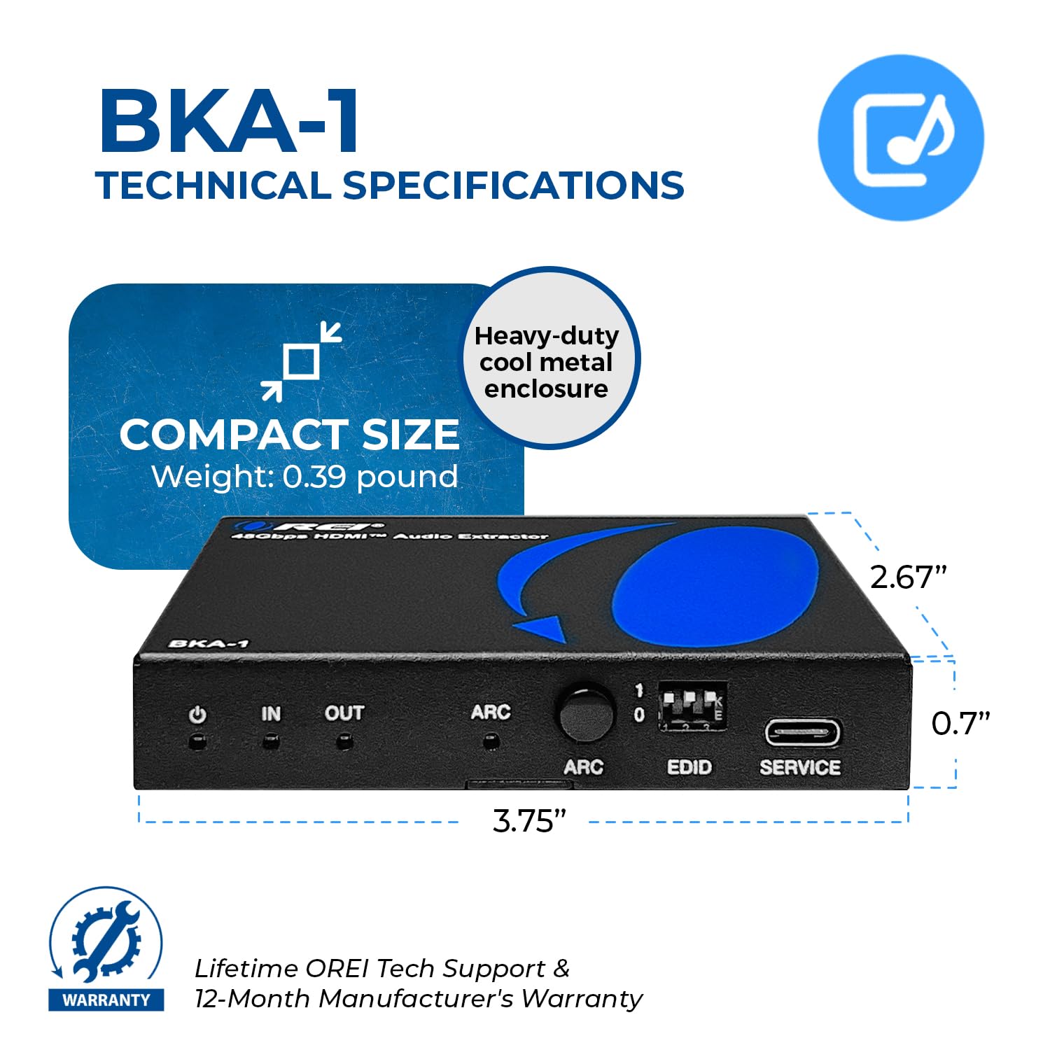 Foto 6 pulgar | Extractor De Audio Orei 8k Hdmi Ultrahd 4k @ 120 Hz 48g Hdmi 2.1 - Venta Internacional.