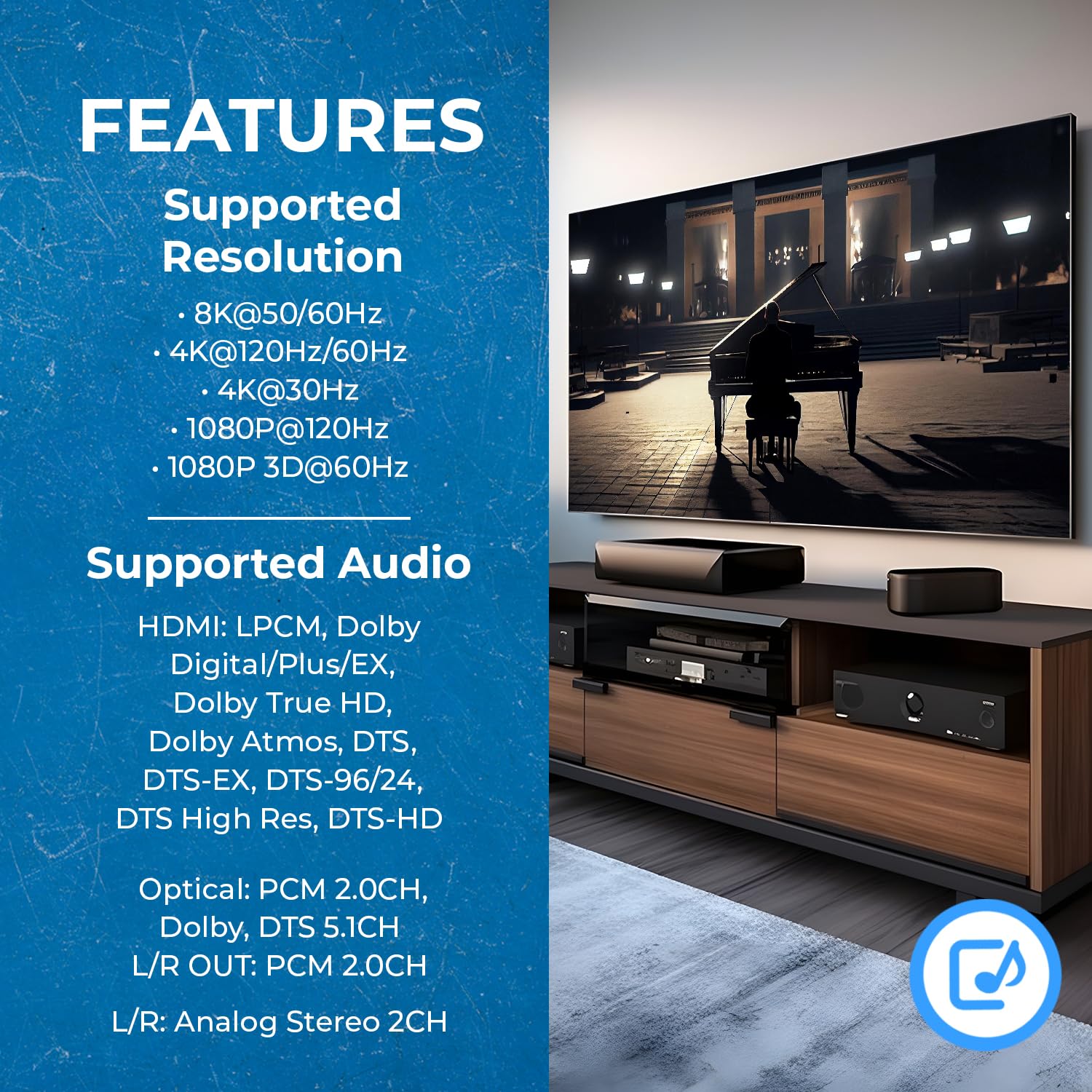 Foto 8 pulgar | Extractor De Audio Orei 8k Hdmi Ultrahd 4k @ 120 Hz 48g Hdmi 2.1 - Venta Internacional.