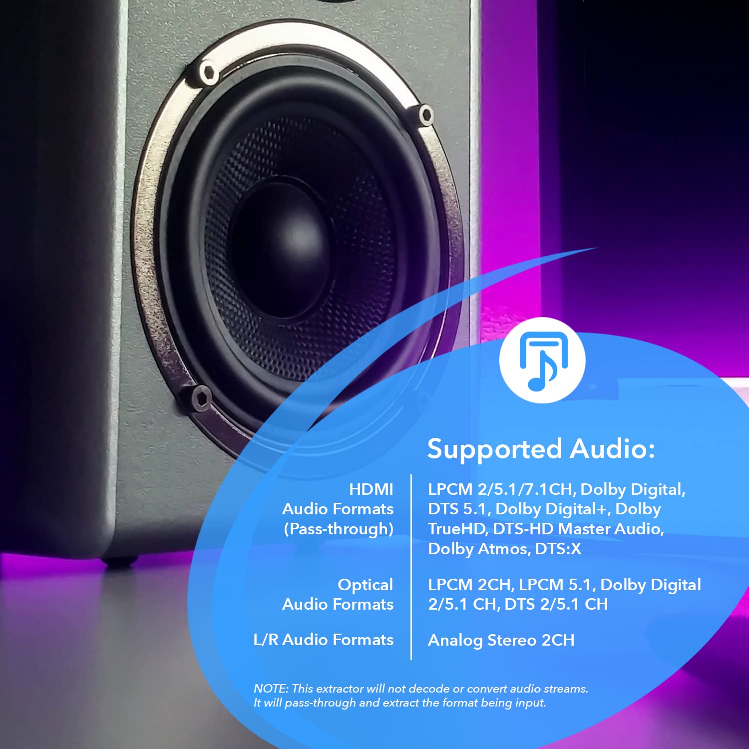 Foto 4 pulgar | Convertidor Extractor De Audio Orei 4k 60hz 18g Hdmi 2.0 (hda-912) - Venta Internacional.