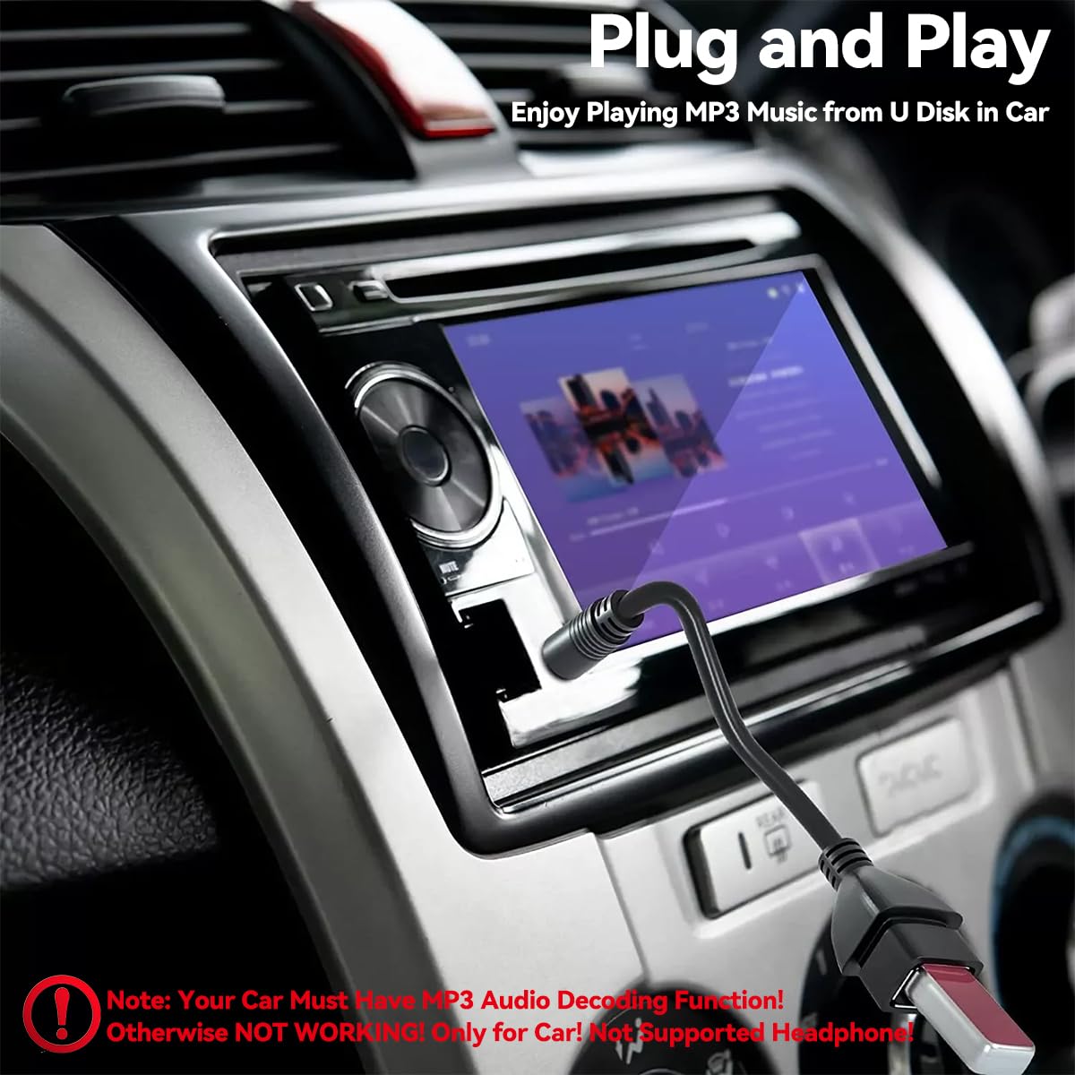 Foto 2 | Adaptador De Audio Usb A Conector De 3,5 Mm, 2 Paquetes Para Reproducir Música En El Coche - Venta Internacional.