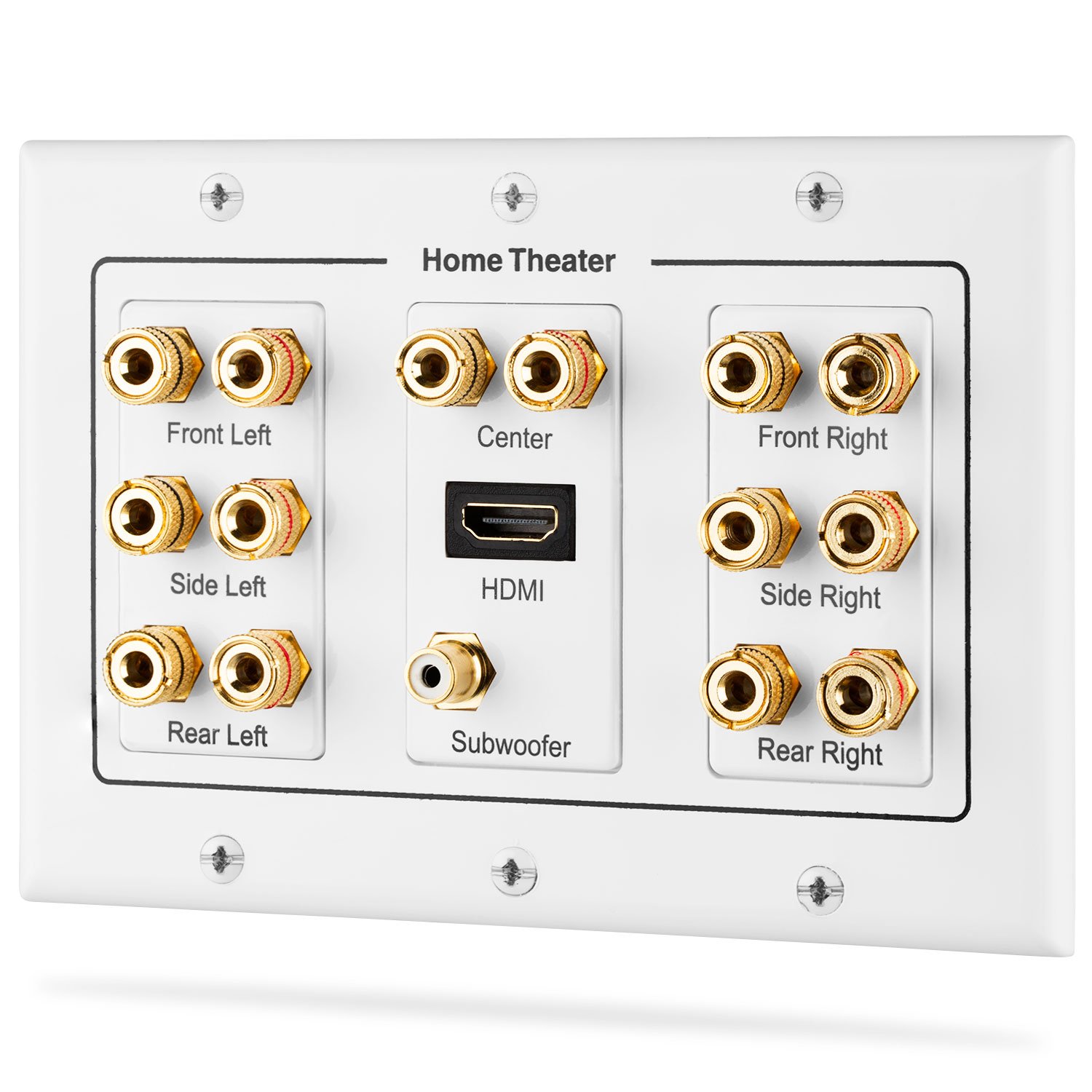 Placa De Pared Fosmon Hd8006 De 3 Elementos Con Distribución Envolvente 7.1 - Venta Internacional.