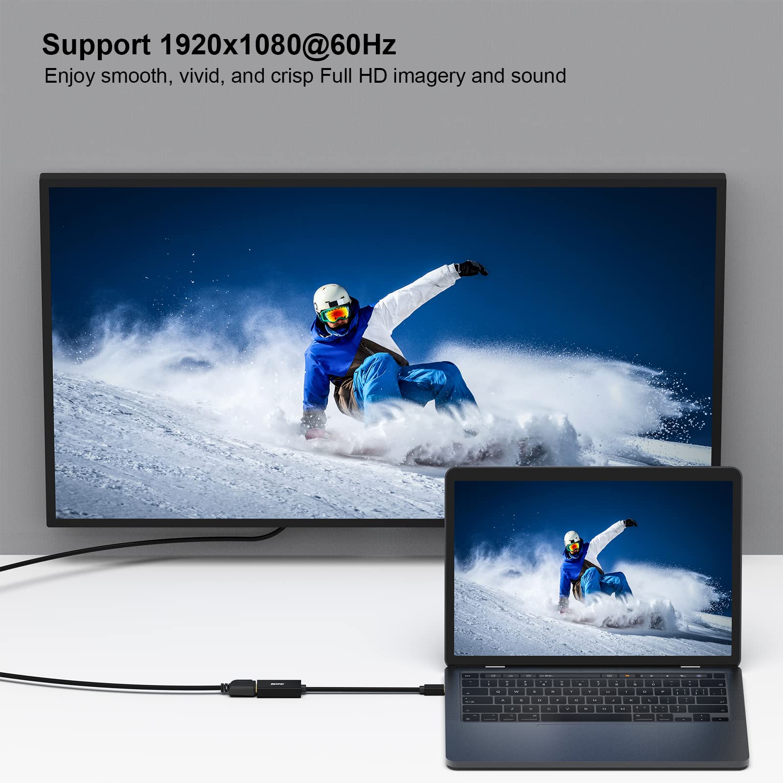Foto 5 | Conversor Benfei Mini Displayport A Hdmi Para Macbook, Etc. - Venta Internacional.