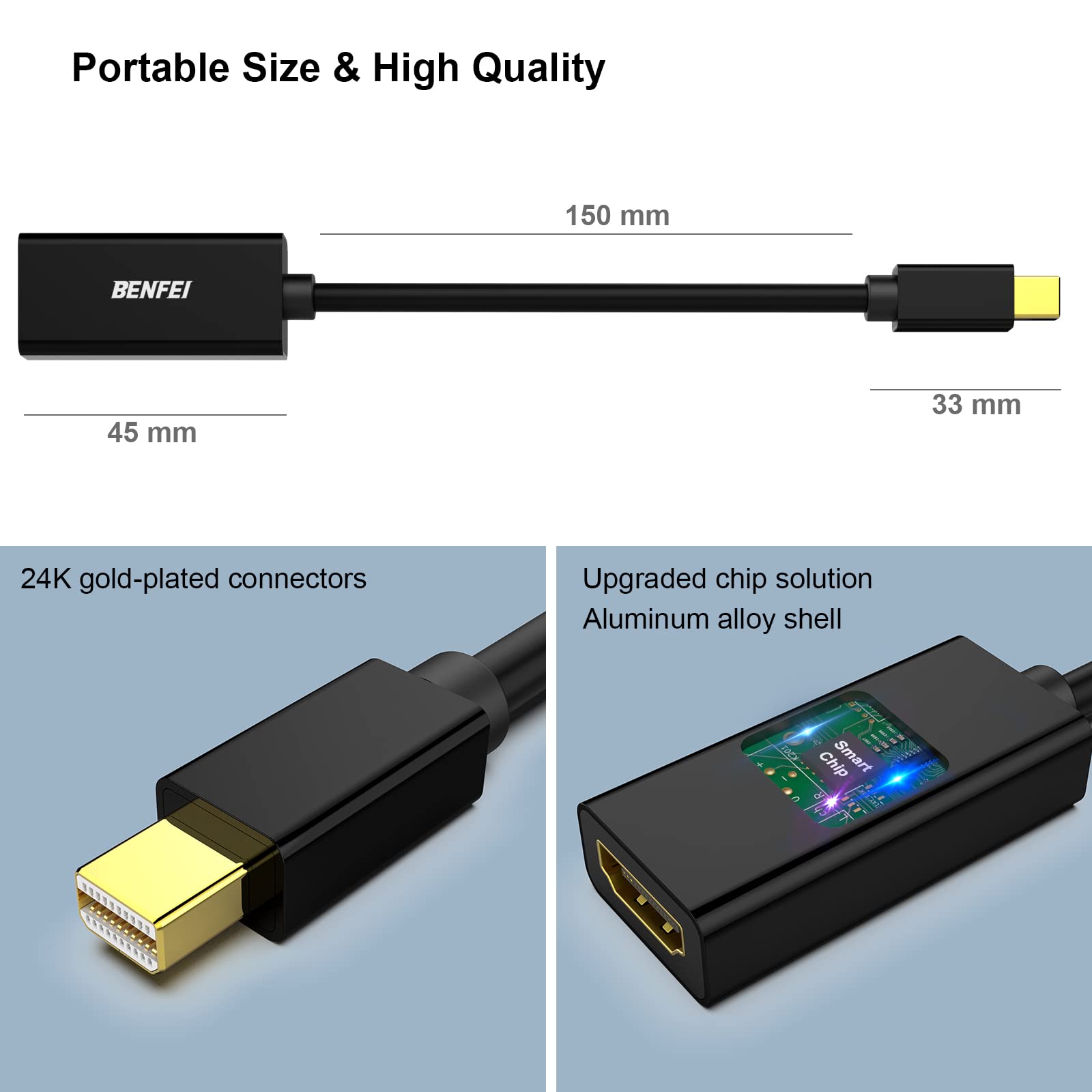 Foto 6 | Conversor Benfei Mini Displayport A Hdmi Para Macbook, Etc. - Venta Internacional.