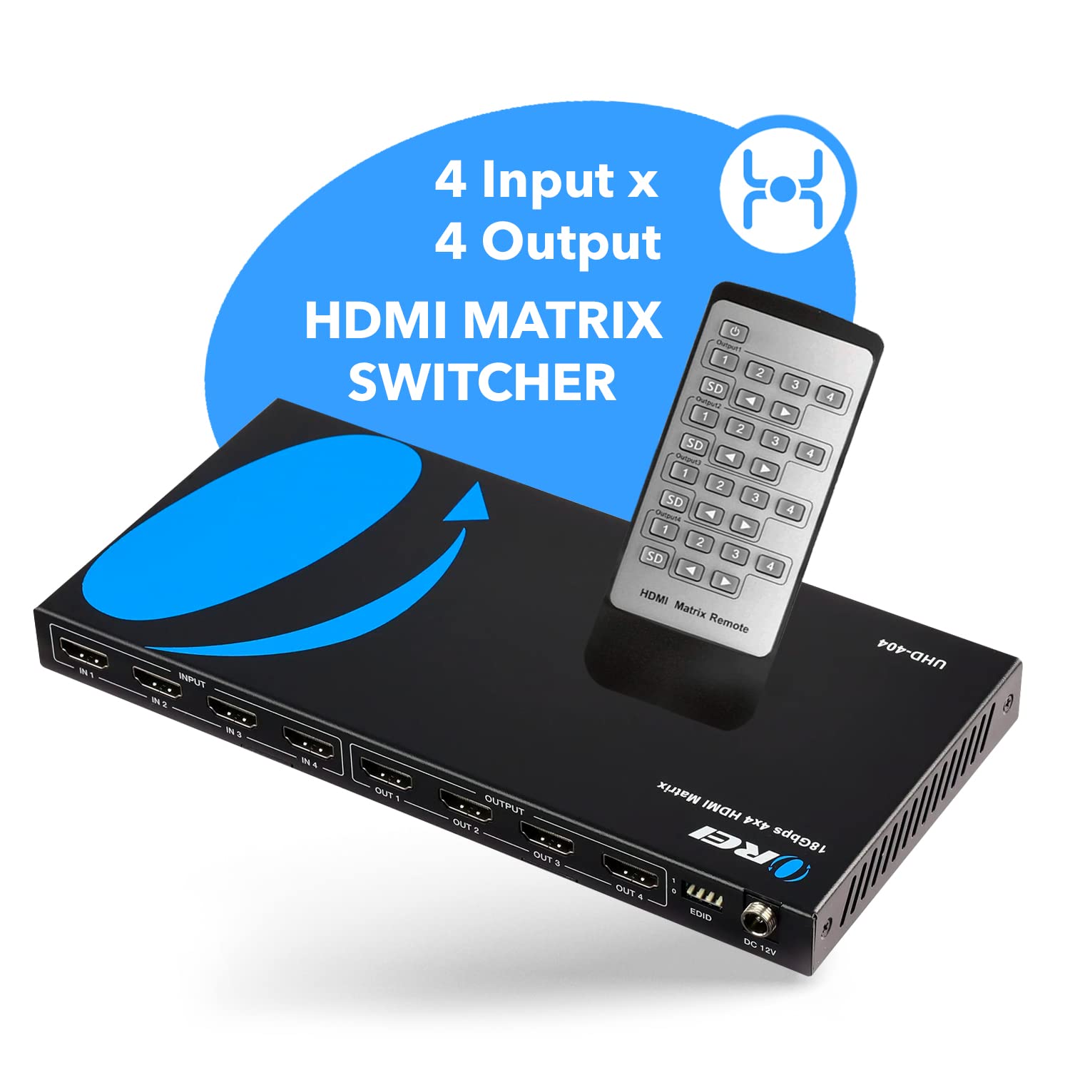 Foto 2 | Conmutador/divisor Matricial Hdmi 4k Orei 4x4 (4 Entradas, 4 Salidas) - Venta Internacional.