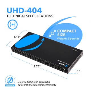 Foto 5 | Conmutador/divisor Matricial Hdmi 4k Orei 4x4 (4 Entradas, 4 Salidas) - Venta Internacional.