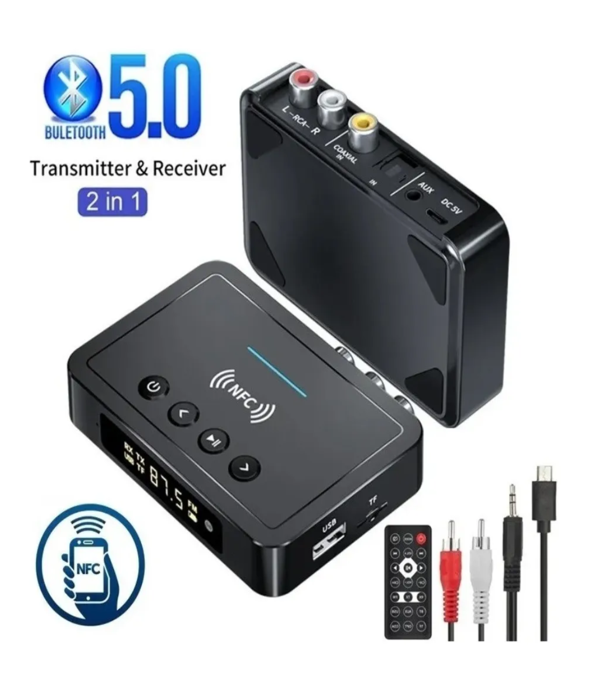 Foto 3 pulgar | Transmisor/receptor Audio Estéreo Adaptador Bluetooth5.0 Lab.g Negro