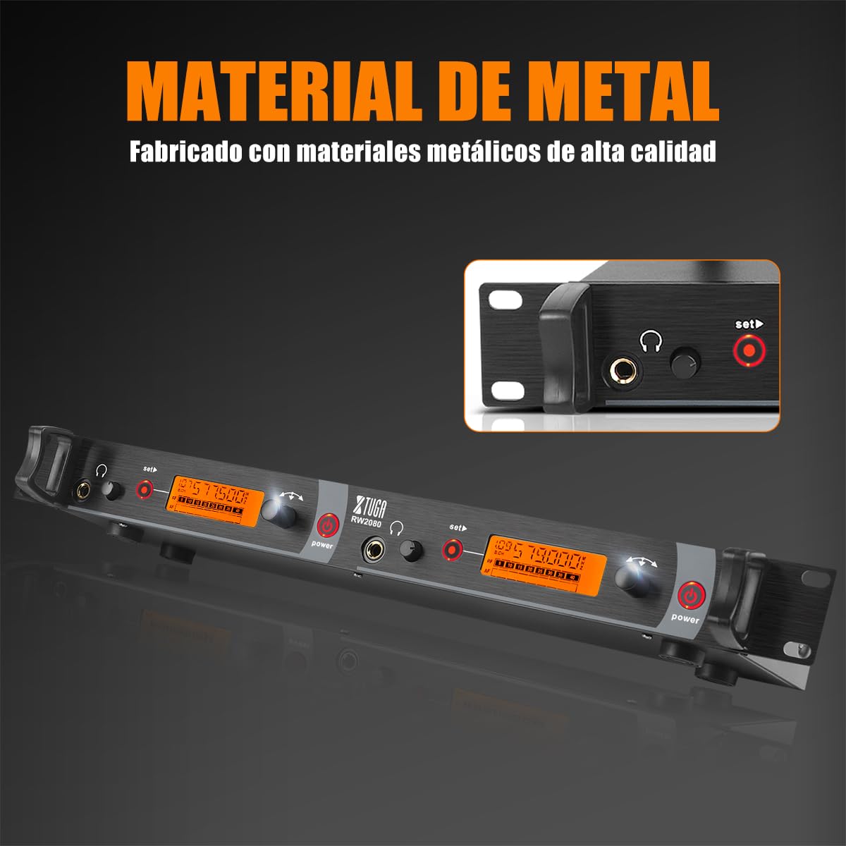 Foto 4 pulgar | Sistema Inalámbrico De Monitorización Intraural Xtuga Rw2080 De 2 Canales Y 4 Mochilas - Venta Internacional.