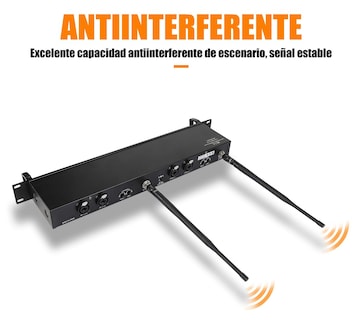 Foto 4 | Sistema Inalámbrico De Monitorización Intraural Xtuga Rw2080 De 2 Canales Y 4 Mochilas - Venta Internacional.