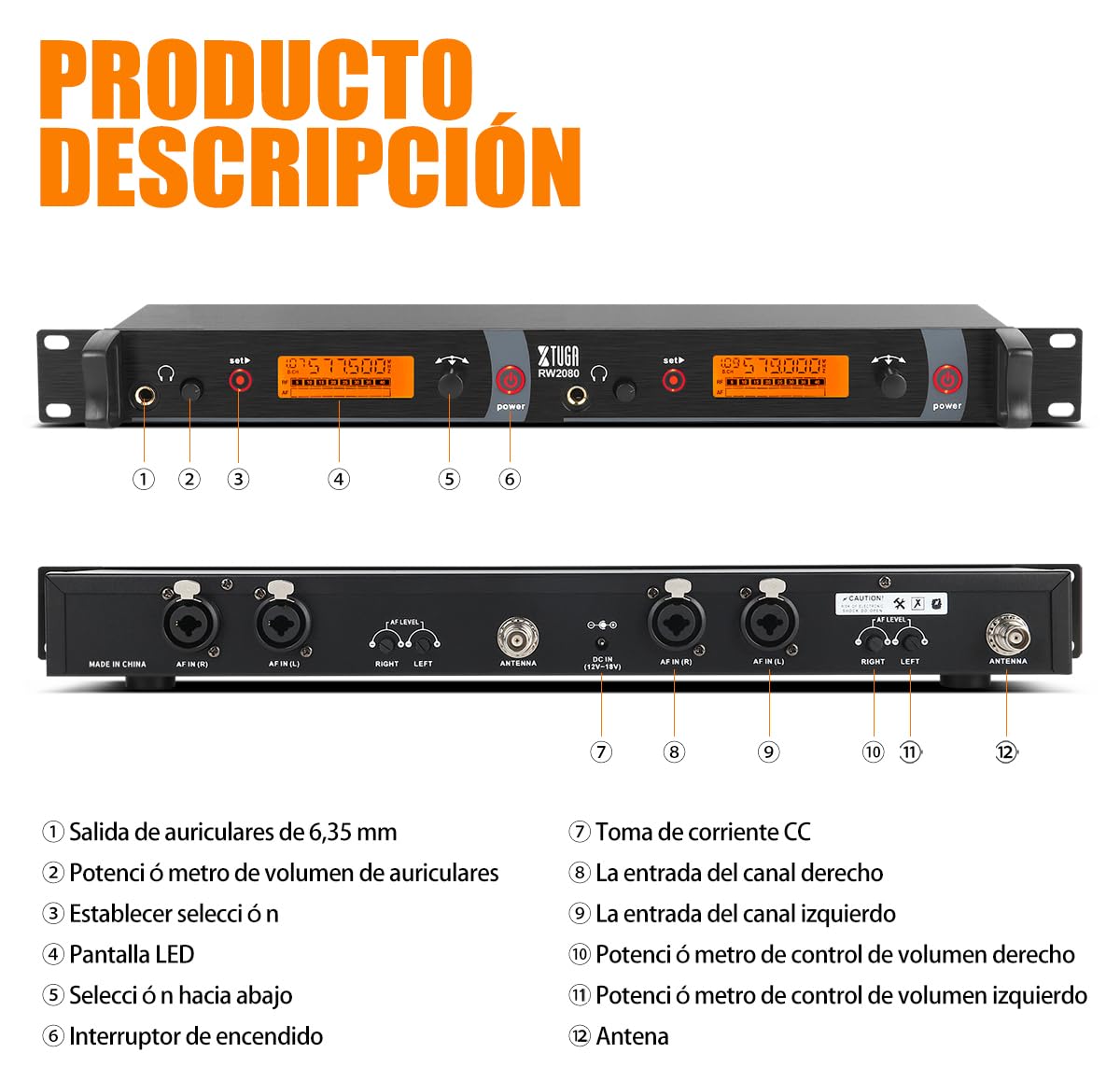 Foto 6 pulgar | Sistema Inalámbrico De Monitorización Intraural Xtuga Rw2080 De 2 Canales Y 4 Mochilas - Venta Internacional.