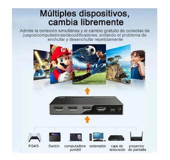 Foto 2 | Splitter Hdmi 1*4 Divisor De Señal Amplificador Conecta 4 Tv Eo Safe Imports Esi-525 Negro