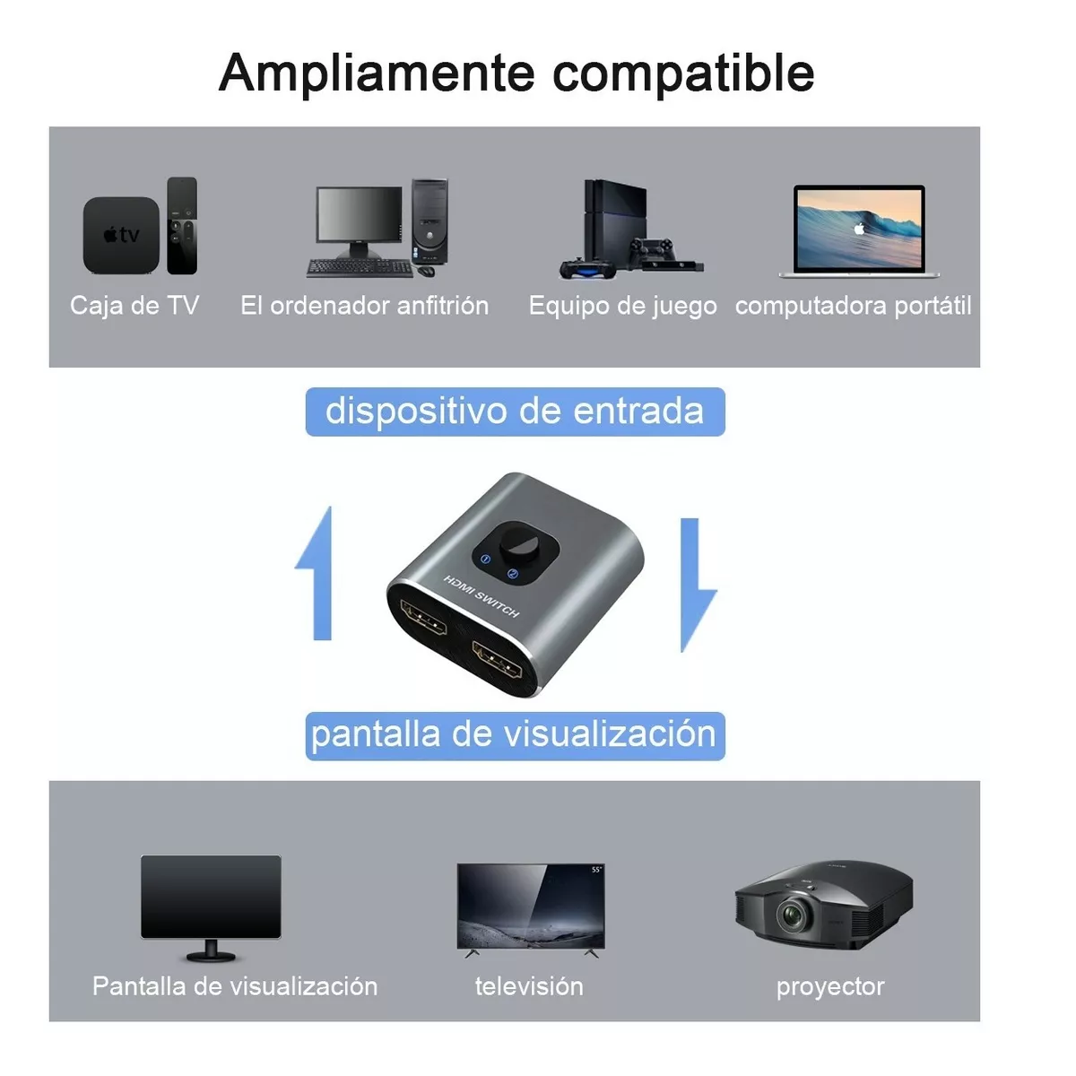 Foto 4 pulgar | Switch de Hdmi Eo Safe Imports Esi4276 2 en 1
