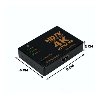Foto 2 | Switch Hdmi 4k 3 Puertos y Control Remoto Elegate Con90 color Negro