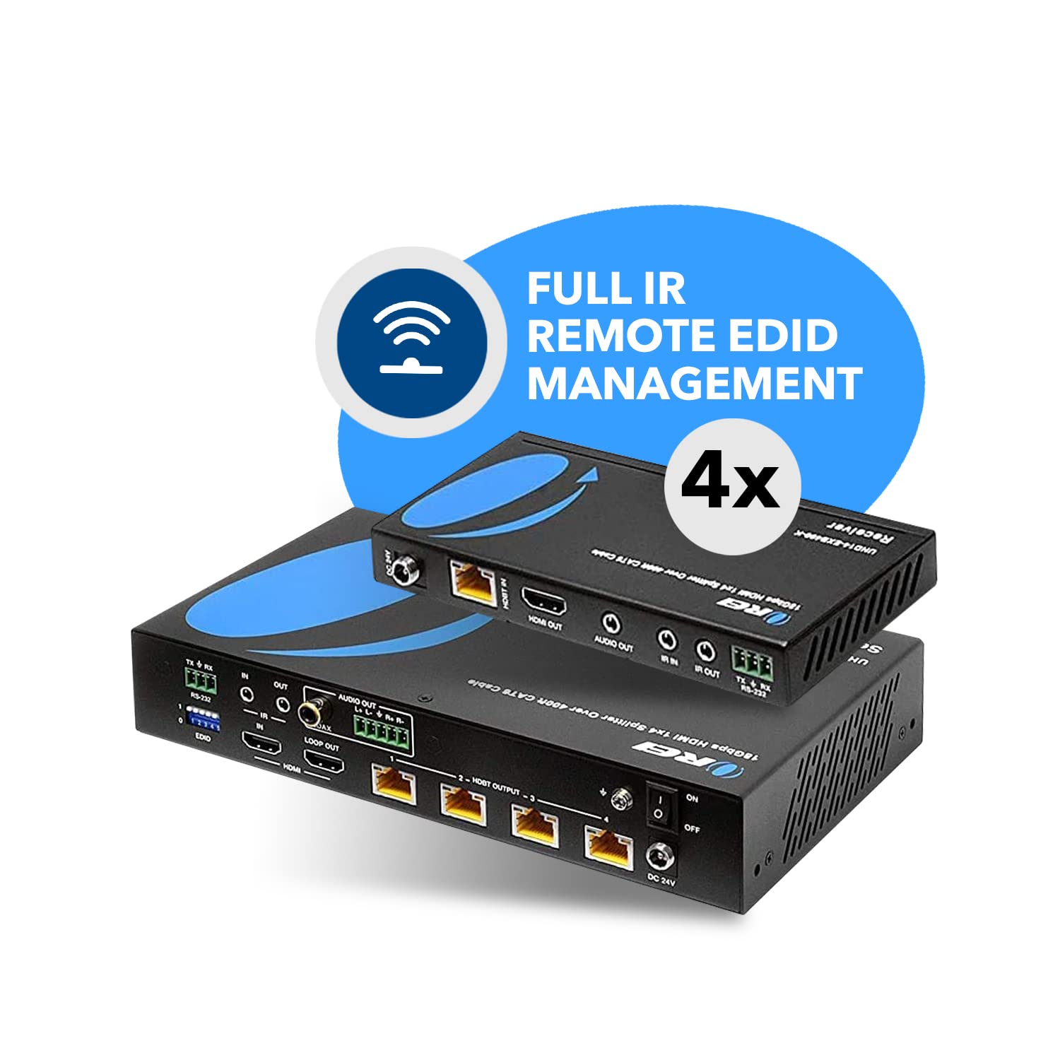 Foto 3 | Divisor Extensor Hdmi Orei 1x4 Hdbaset 4k 60 Hz 4:4:4 Hdcp 2.2 - Venta Internacional.