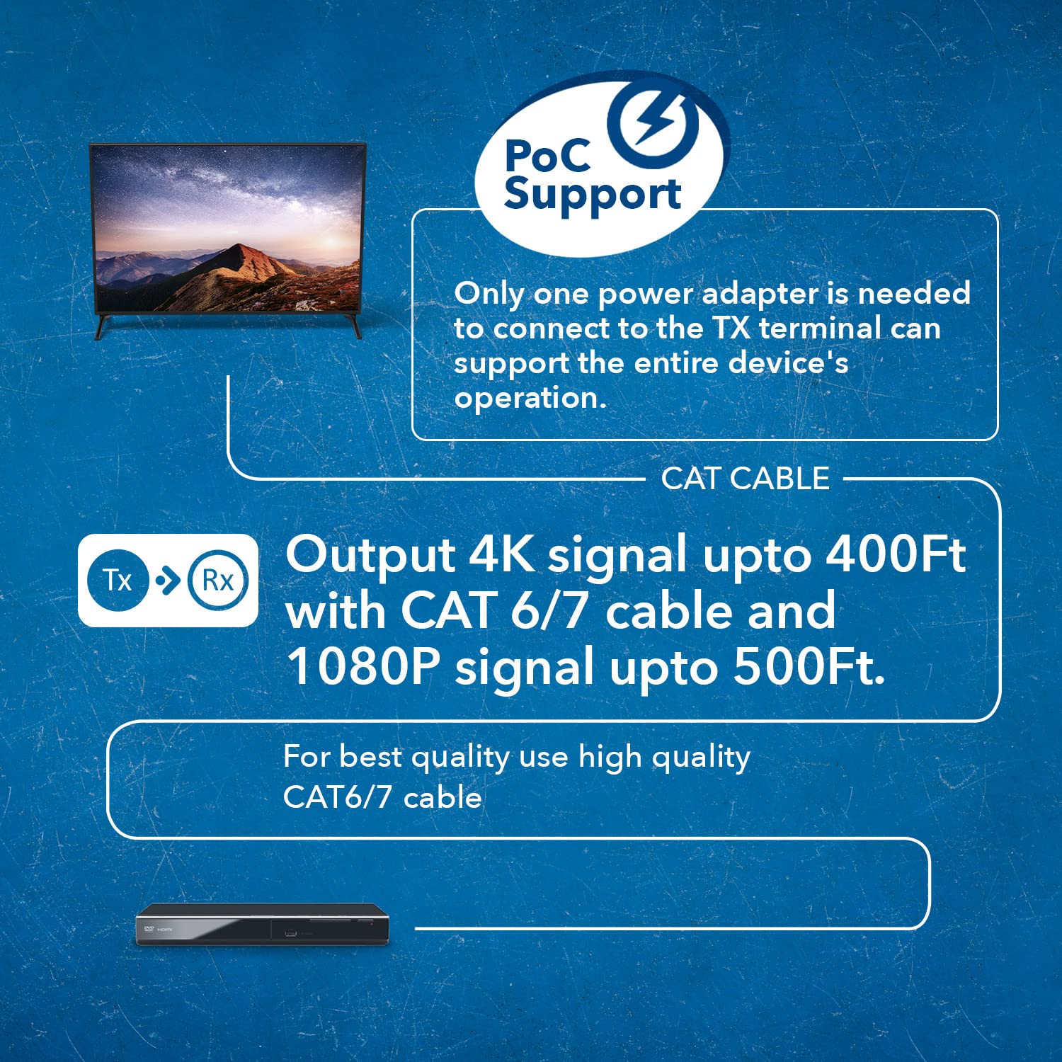 Foto 6 pulgar | Divisor Extensor Hdmi Orei 1x4 Hdbaset 4k 60 Hz 4:4:4 Hdcp 2.2 - Venta Internacional.