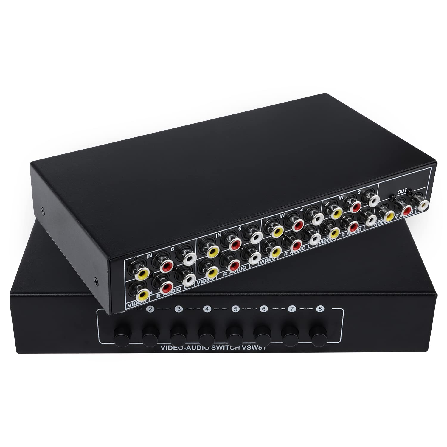Conmutador Av Composite 3 Rca De Vídeo Y Audio 8x1 Hdtv Lcd Dvd - Venta Internacional.