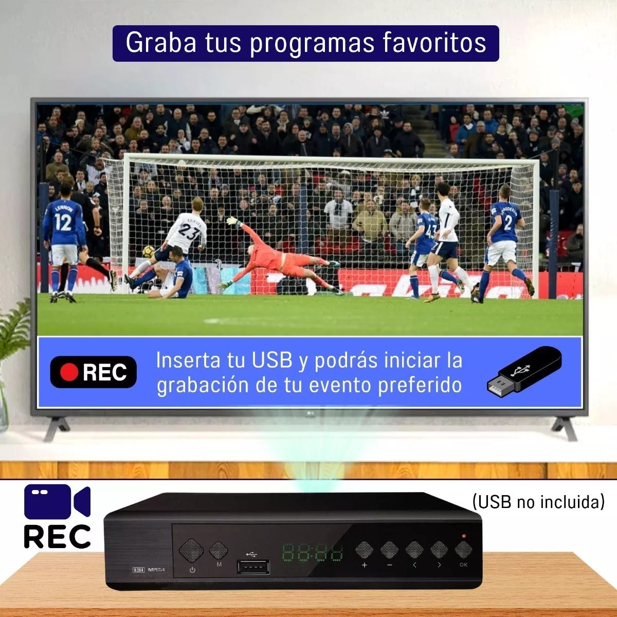 Foto 2 | Decodificador de TV Full HD 1080p Eo Safe Imports ESI-6353 color Negro