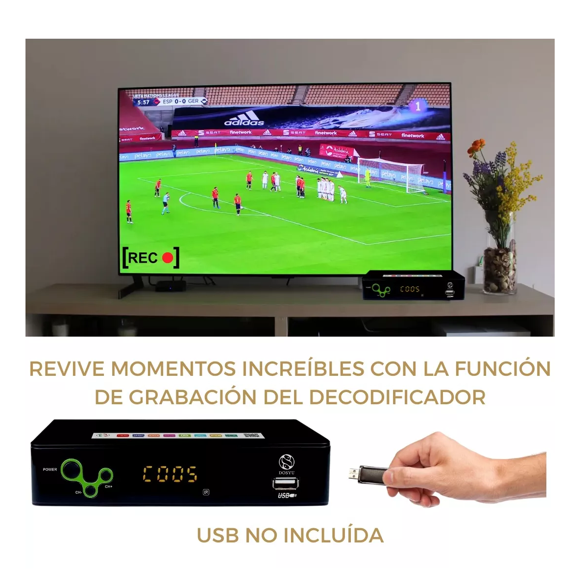 Foto 3 pulgar | Decodificador Convertidor Digital Tv Full Hd 1080p + Antena Eo Safe Imports Esi-8573 color Negro