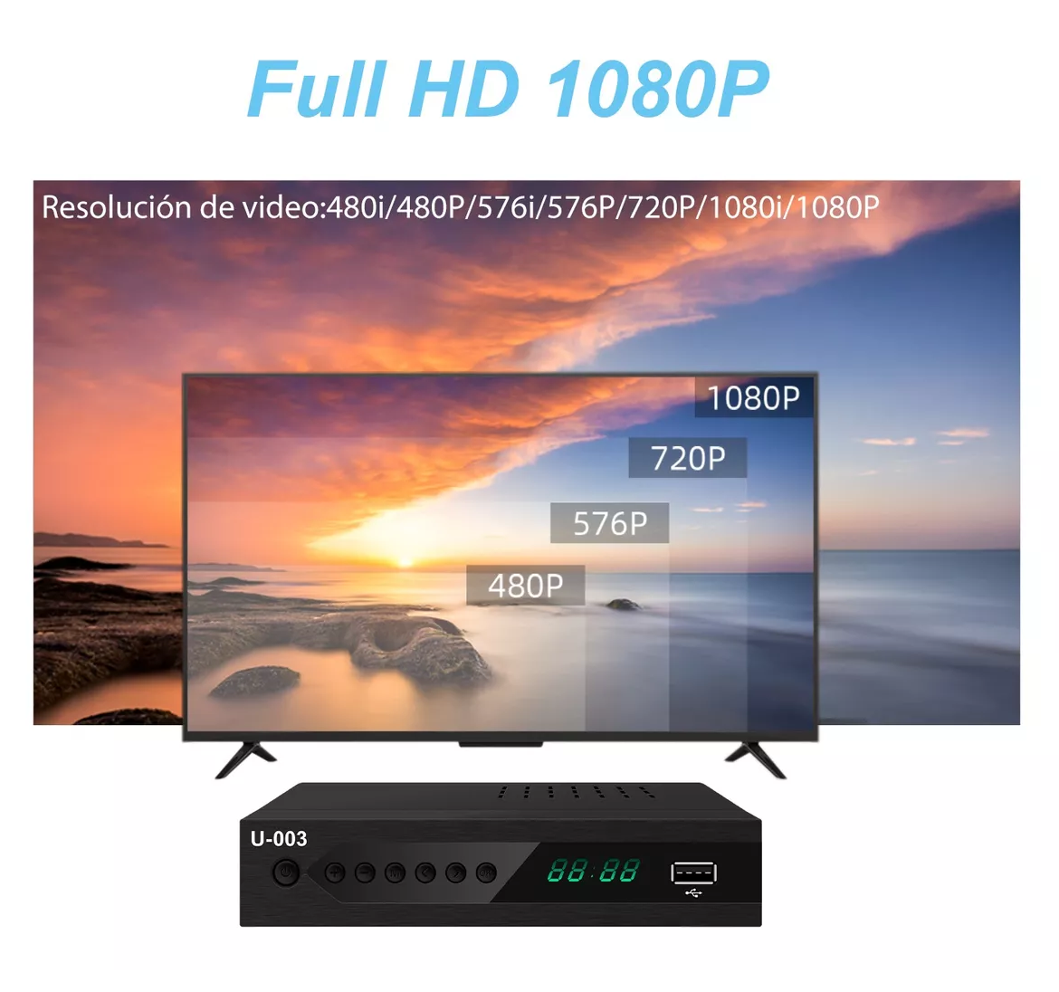 Foto 4 | Decodificador De Tv Digital Convertidor 1080p Full Hd