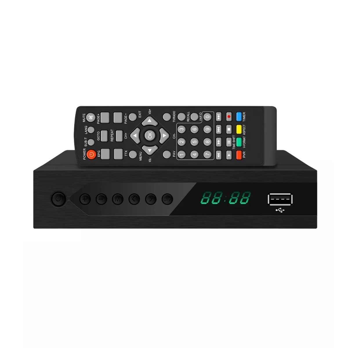 Decodificador de Tv Digital Convertidor 1080p Full Hd Eo Safe Imports Esi-16050 Negro