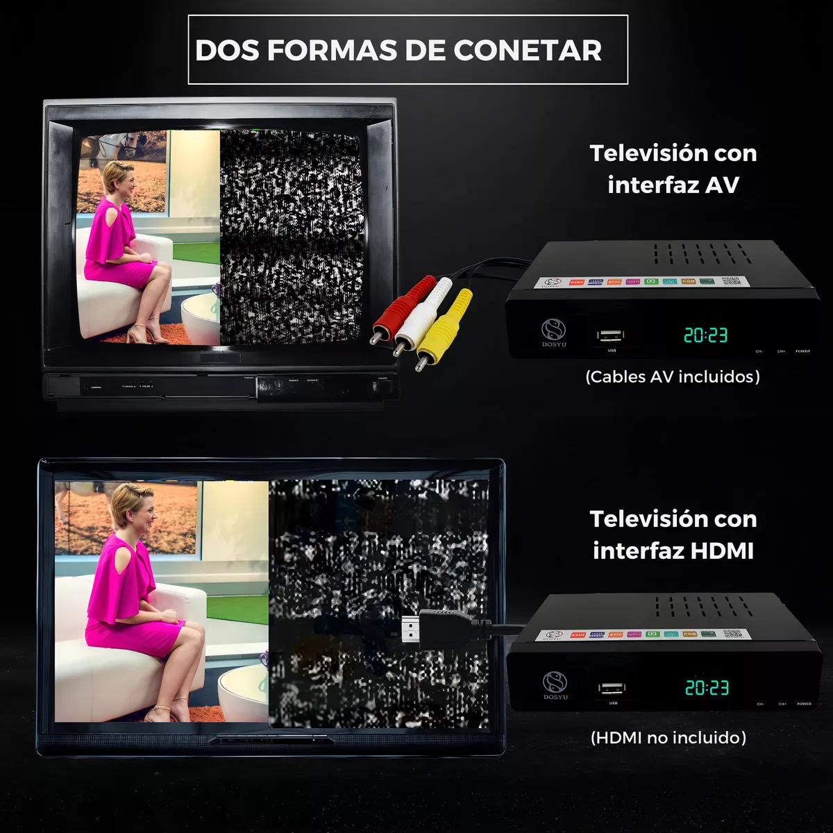 Foto 3 pulgar | Decodificador Convertidor Digital Tv Full Hd 1080p + Antena Eo Safe Imports Esi-16049 Negro