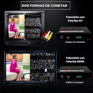 Foto 2 | Decodificador Convertidor Digital Tv Full Hd 1080p + Antena Eo Safe Imports Esi-16049 Negro