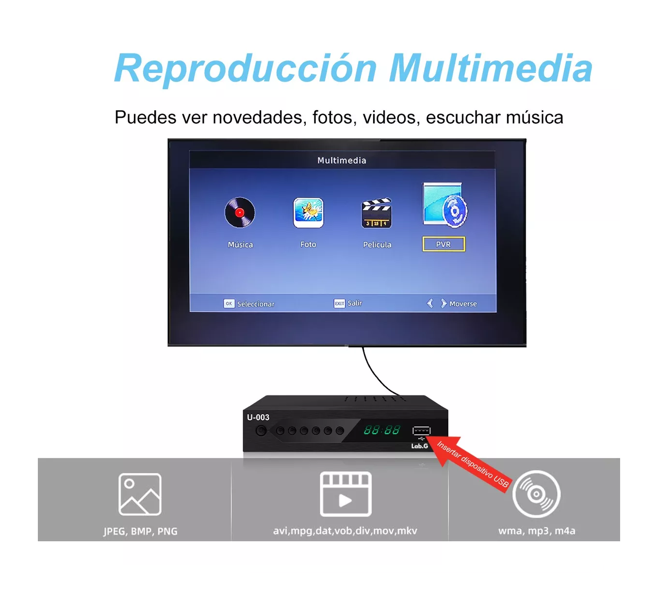 Foto 4 pulgar | Decodificador De Tv Digital Convertidor 1080p Full Hd, Negro