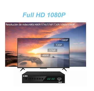 Foto 4 | Decodificador De Tv Digital Convertidor 1080p Full Hd, Negro