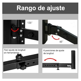 Foto 2 | Soporte Base De Pared Para Altavoz Lab.g Soporte 50kg 2pzs Negro