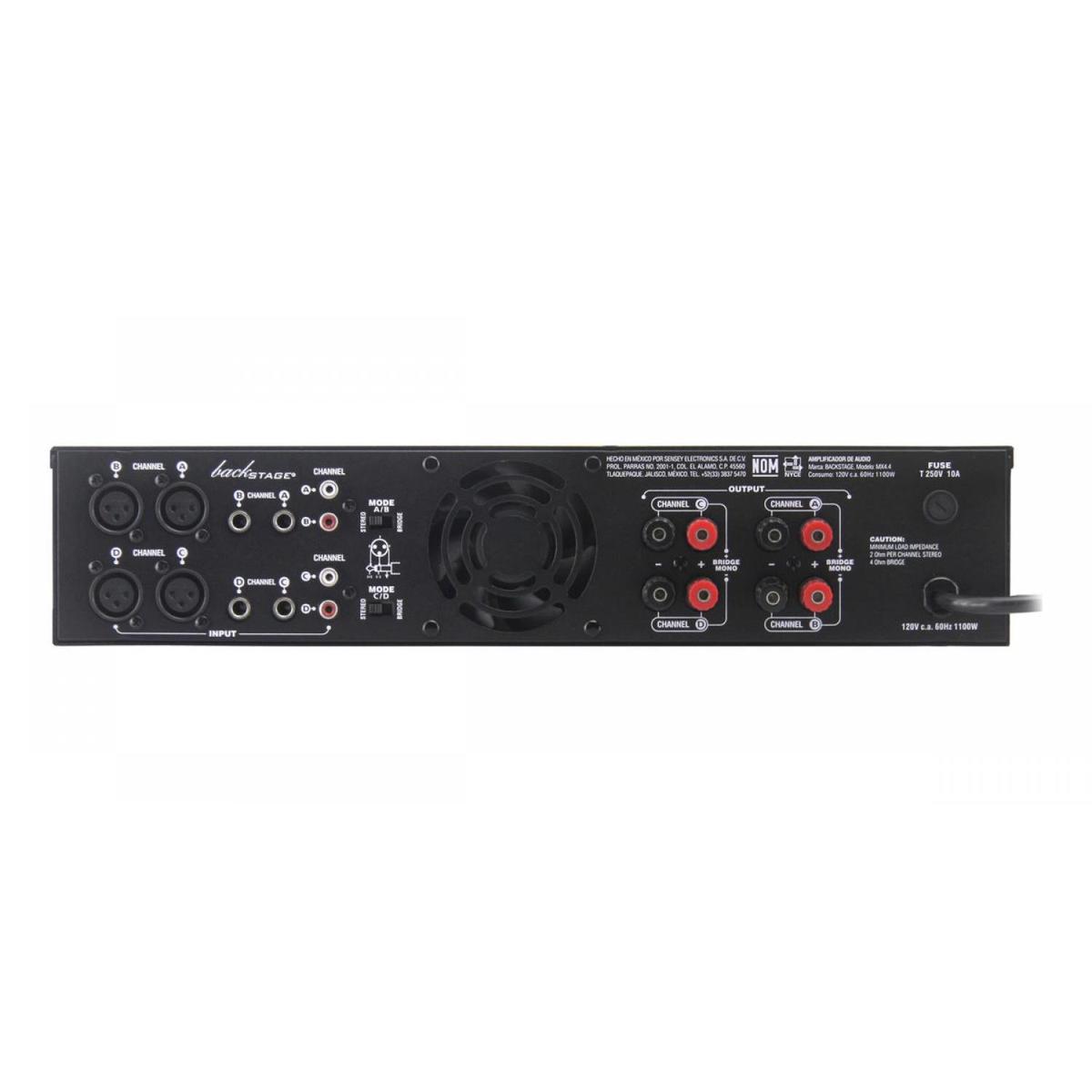Foto 2 | Amplificador Backstage Mx-4 de 400w de Potencia Rms