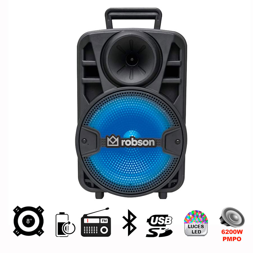 Foto 4 pulgar | Bafle 8'' Robson 6,200 w Pmpo Bluetooth