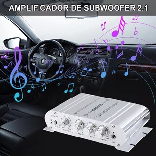 Foto 3 | Amplificador de 800w Belug color Plata para Auto
