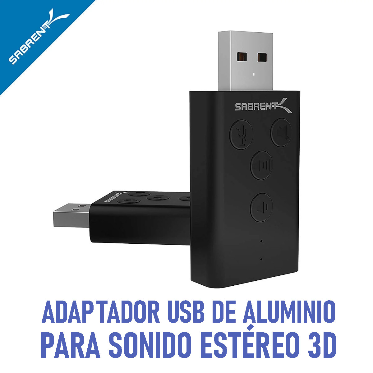 Foto 4 pulgar | Adaptador de Sonido Sabrent Negro