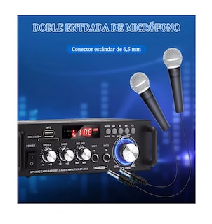 Foto 5 | Amplificador de Audio para Carro Bluetooth 2 Canales 600w