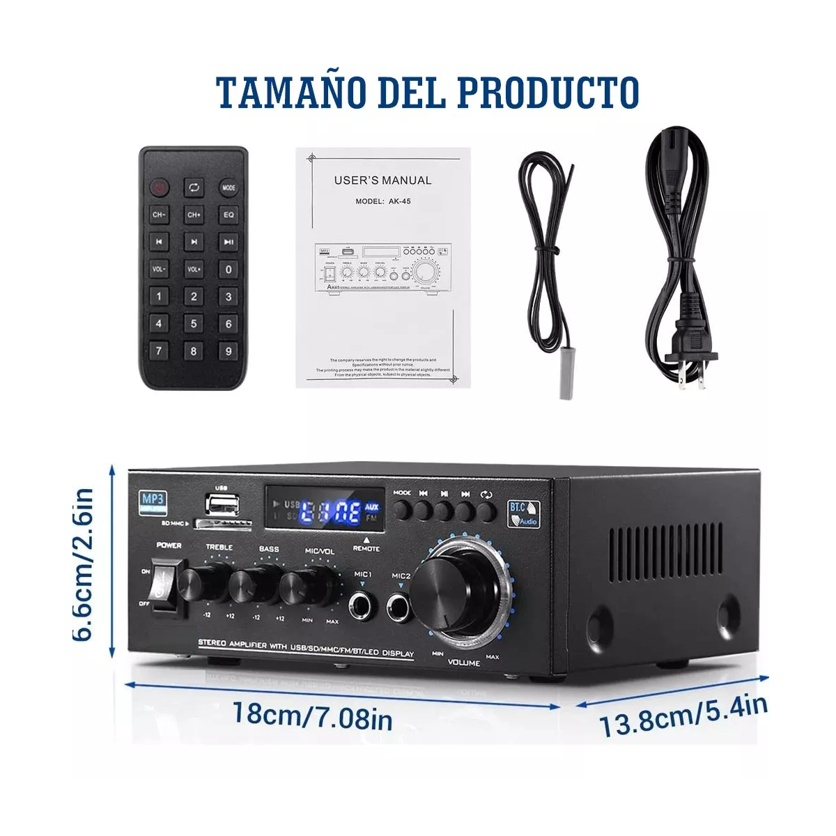 Foto 5 pulgar | Amplificador De Audio De 600w Con Bluetooth Para Auto Eo Safe Imports Esi-12319 Negro