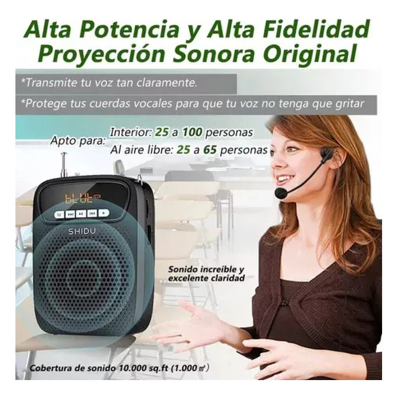 Foto 4 pulgar | Altavoz Amplificador de Voz 15w 2500mah - Venta Internacional