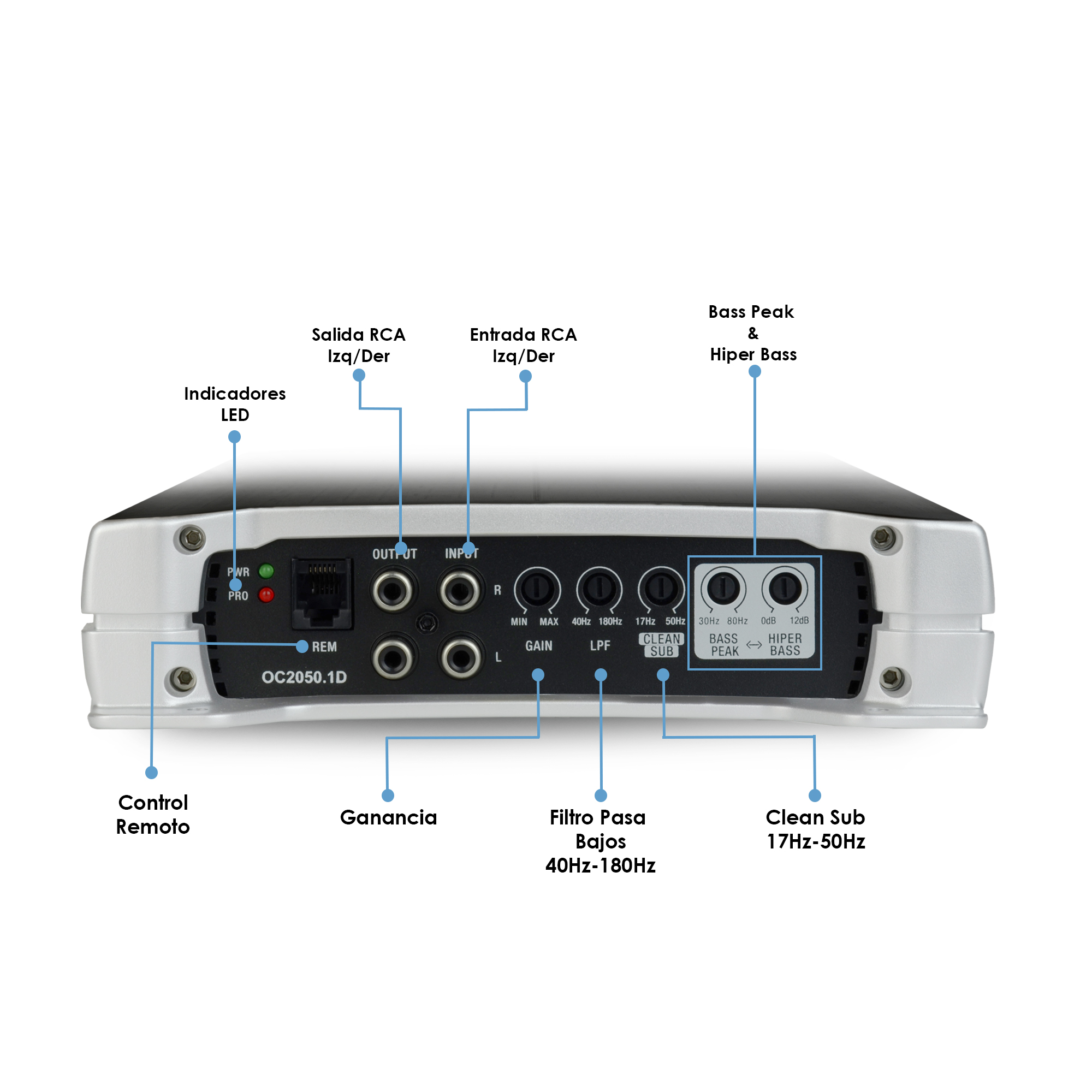 Foto 5 pulgar | Amplificador Clase D 2000w Oc-2050.1d Steelpro Mono Block