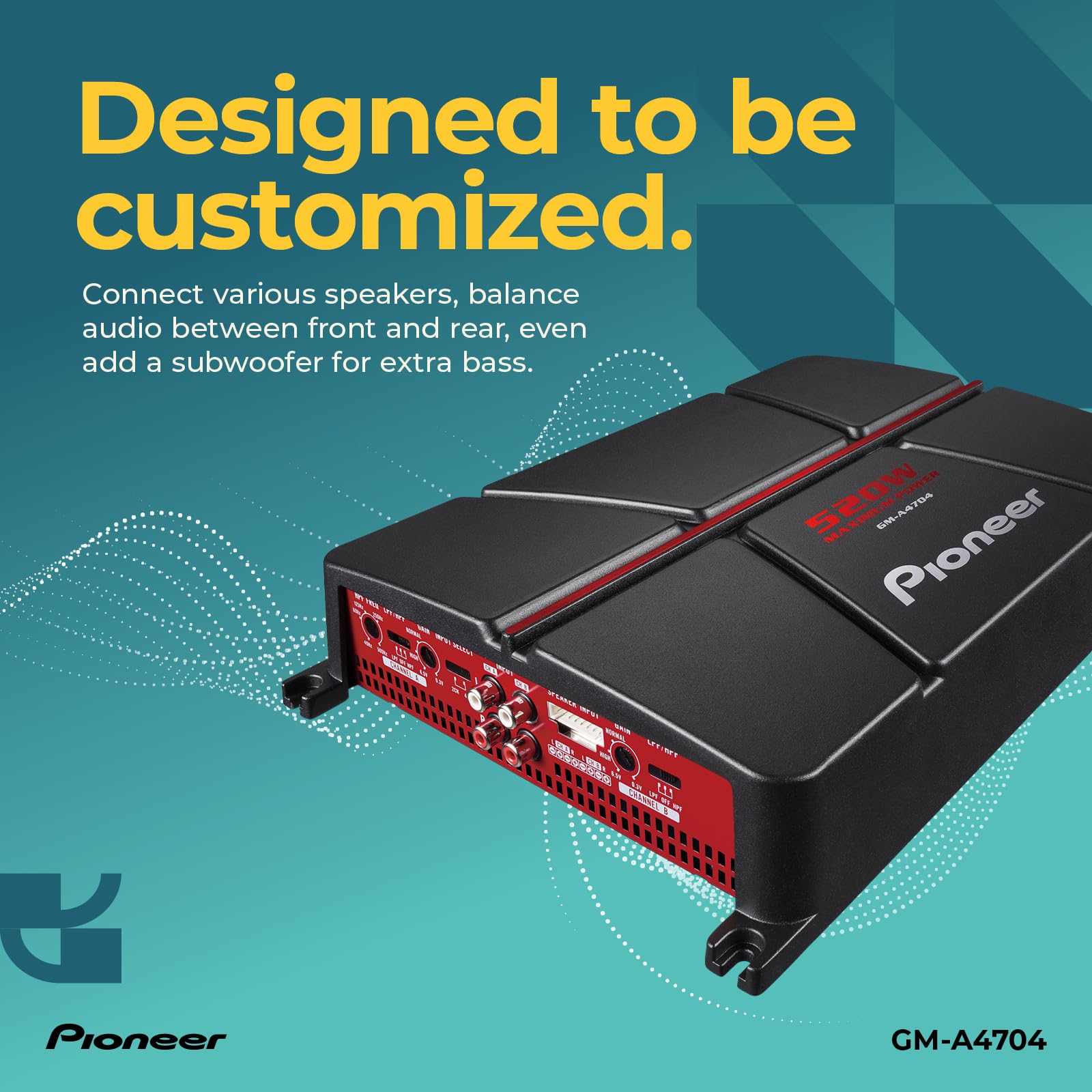 Foto 4 pulgar | Amplificador Para Coche Pioneer Gm-a4704, 4 Canales, Puenteable, 520 W - Venta Internacional.