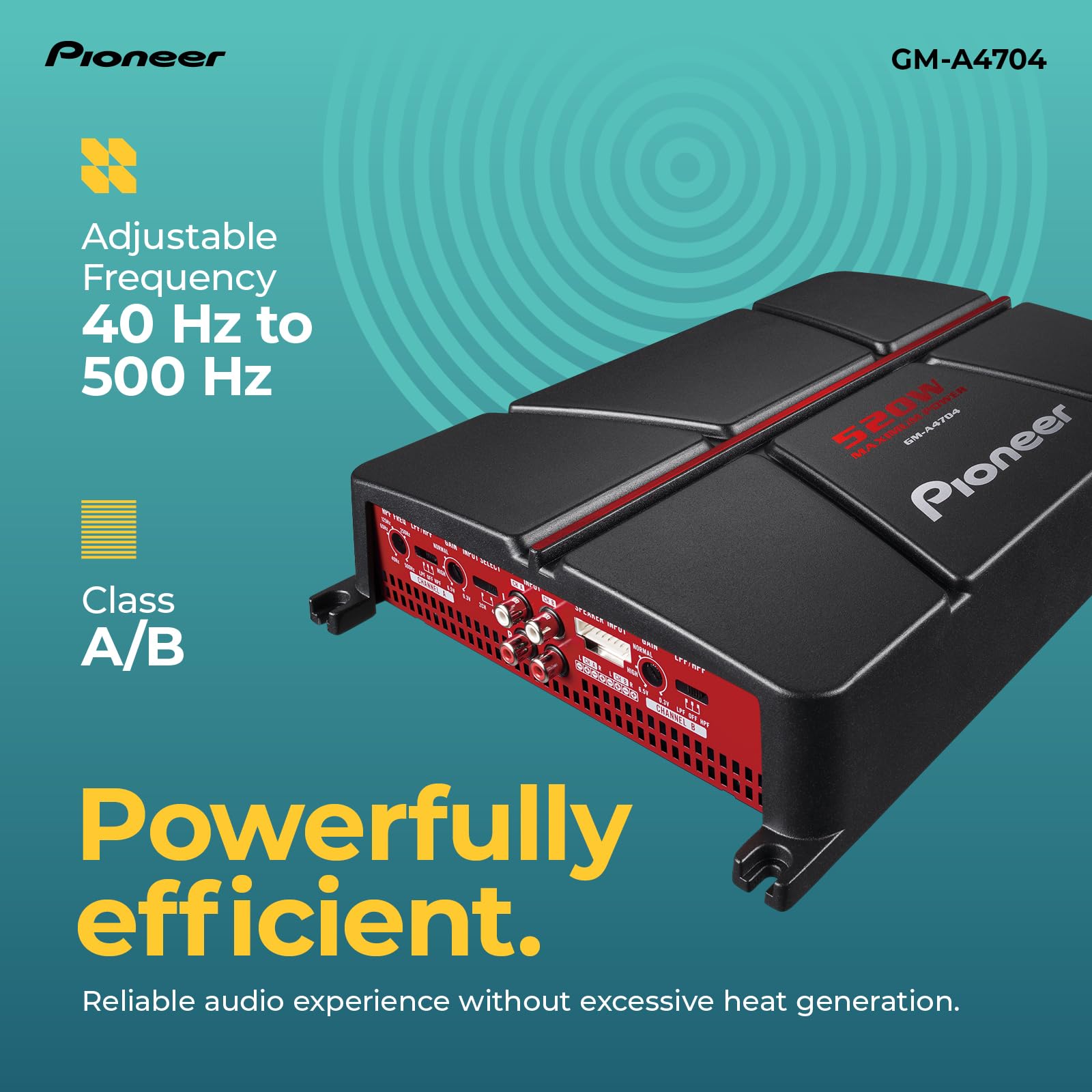 Foto 5 pulgar | Amplificador Para Coche Pioneer Gm-a4704, 4 Canales, Puenteable, 520 W - Venta Internacional.