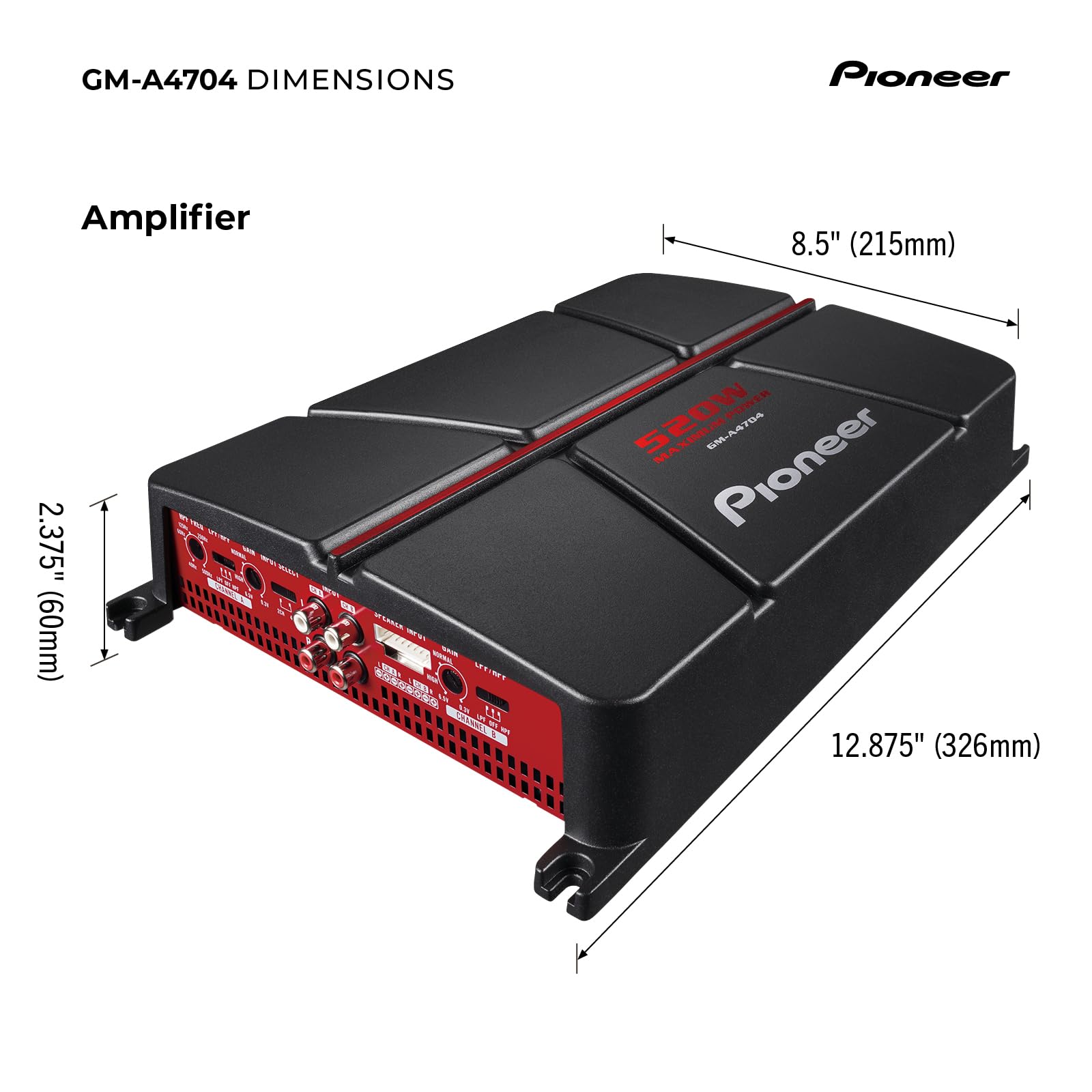 Foto 7 pulgar | Amplificador Para Coche Pioneer Gm-a4704, 4 Canales, Puenteable, 520 W - Venta Internacional.