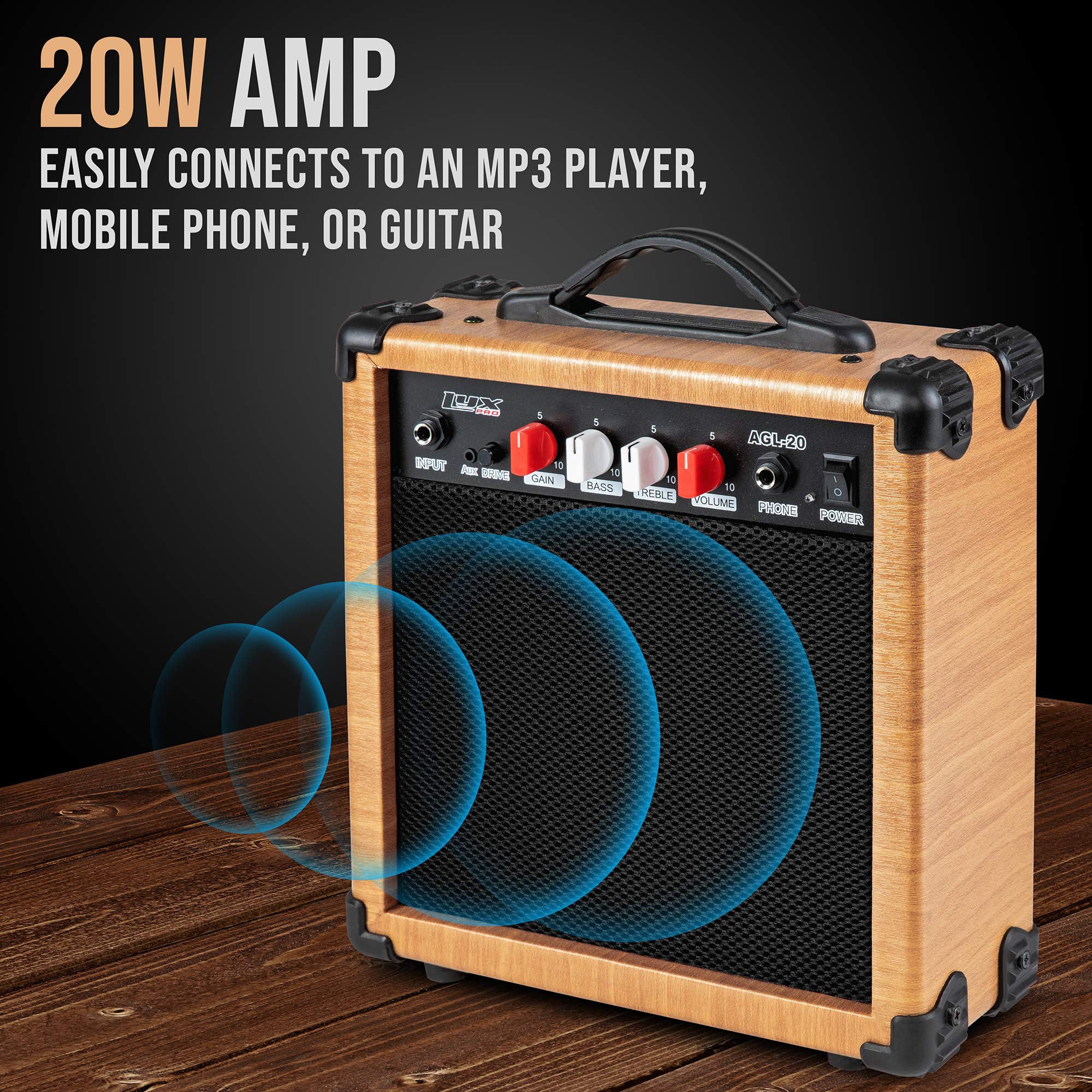Foto 4 pulgar | Amplificador De Guitarra Eléctrica Lyxpro De 20 W Con Altavoz - Venta Internacional.