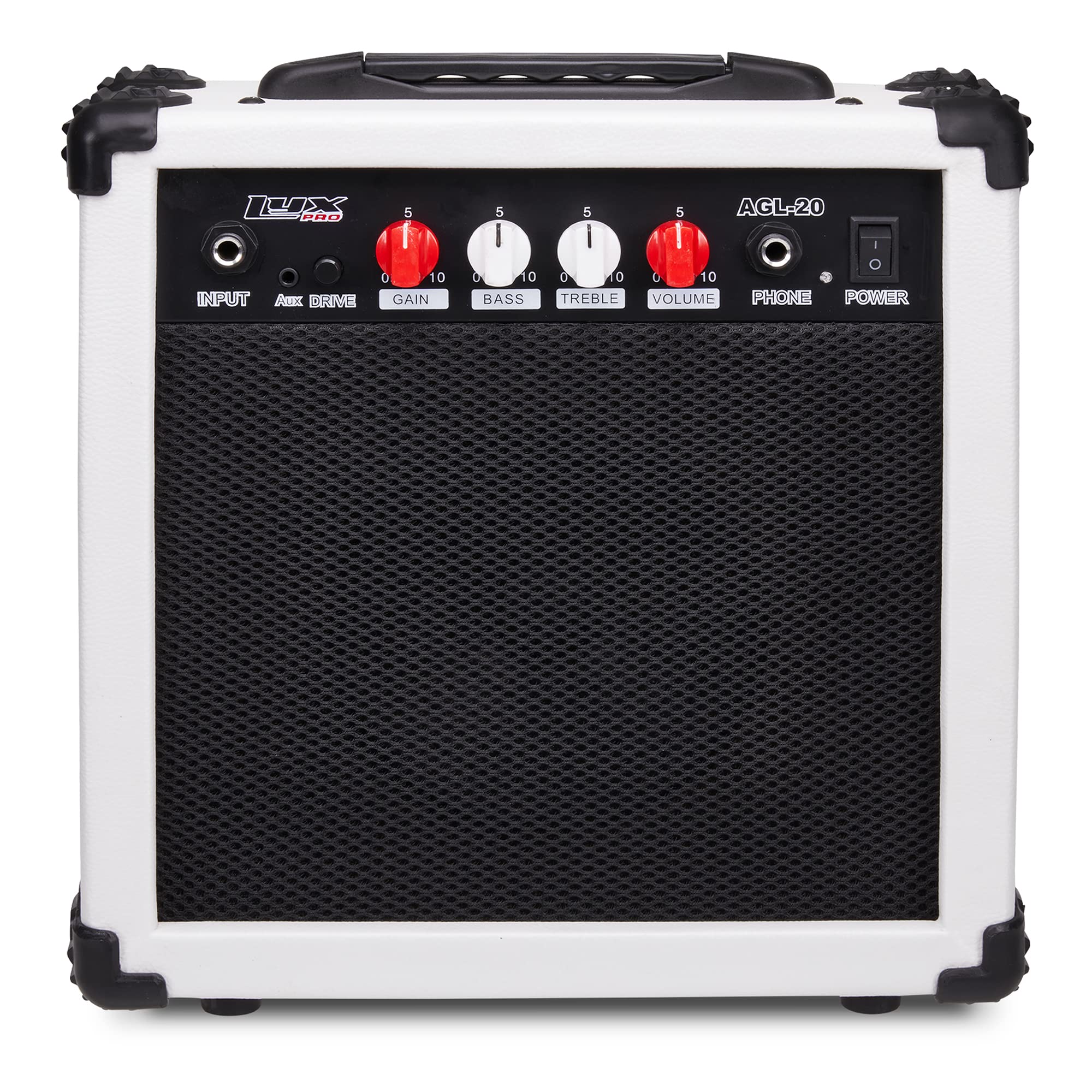 Amplificador De Guitarra Eléctrica Lyxpro De 20 W Con Altavoz - Blanco - Venta Internacional.